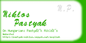 miklos pastyak business card